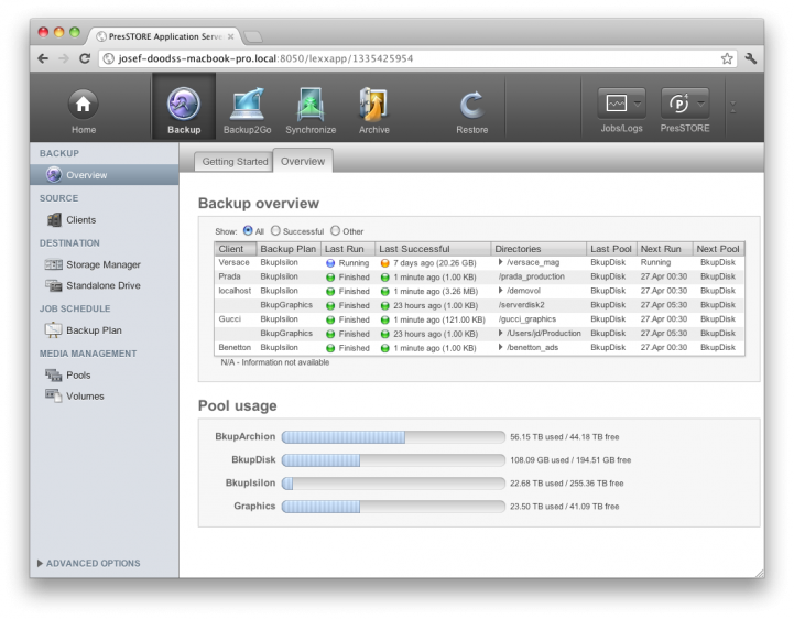 Screenshot P4 Storage Pool Capacity Screenshot P4 Storage Pool Capacity